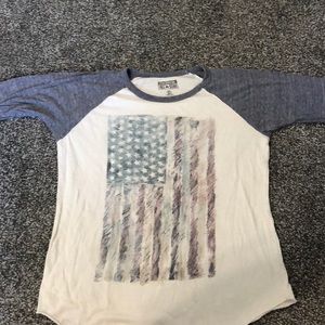 American Flag Base Ball Tee